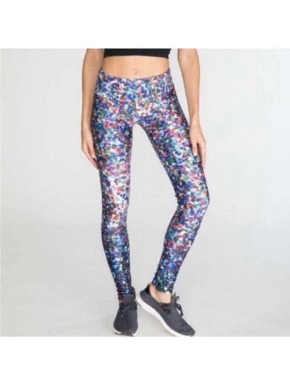 Goldsheep Women's Multicolored Dots High Rise Leggings Size Small
